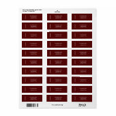 Minimal CELEBRATE | Deep Red Holiday Address Label (Vorne)