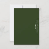 Minimal CELEBRATE | Forest Green Holiday Greeting Karte (Rückseite)