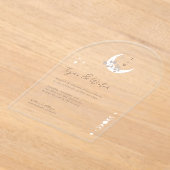 Minimal Celestial Holistic Boho Moon & Stars Arch Acryleinladungen (Ablage )