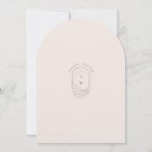 Minimal Celestial Holistic Boho Moon & Stars Arch Einladung (Rückseite)