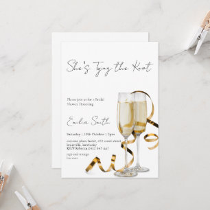 Minimal Champagne BridalShower Einladung
