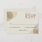 Minimal Champagner Elfenbeinzirkel Hochzeit RSVP-K RSVP Karte (Vorne/Hinten)