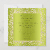 Minimal Champaigne Gold Black Confetti Sepia Green Einladung (Vorderseite)