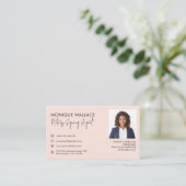 Minimal Chic Beruflich Foto Notare Services Visitenkarte (Stehend Vorderseite)