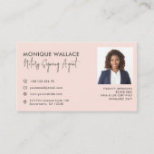 Minimal Chic Beruflich Foto Notare Services Visitenkarte (Vorderseite)