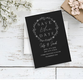 Minimal Chic Black und White Save The Date