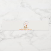 Minimal Chic Blush Bearly Wait Ballon Babydusche Wasserflaschenetikett (Einzelnes Label)