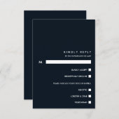 Minimal Chic Dark Blue | UAWG RSVP Karte (Vorne/Hinten)