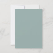 Minimal Chic Dusty Blue | Angaben zum Hochzeitgast Einladung (Rückseite)