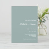 Minimal Chic Dusty Blue | Typografie Einladung (Stehend Vorderseite)