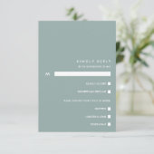 Minimal Chic Dusty Blue | UAWG RSVP Karte (Stehend Vorderseite)