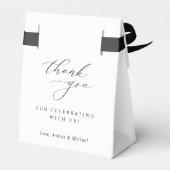 Minimal Chic Elegante Hochzeit Geschenkschachtel (Rückseite)