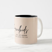 Minimal Chic Grandkids macht Leben großartig Zweifarbige Tasse (VorderseiteRechts)