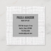 Minimal Chic Handmade Pencil Lines Grid Rabattkarte (Rückseite)