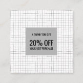 Minimal Chic Handmade Pencil Lines Grid Rabattkarte (Vorderseite)