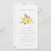 Minimal Chic Lemon Boho Botanische Hochzeit Einlad Dankeskarte (Vorderseite)
