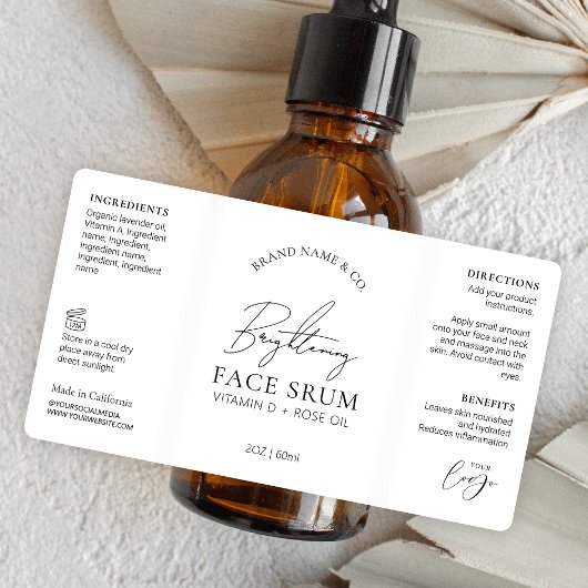 Minimal Chic Logo Serum 2OZ Tropferpumpe Flasche