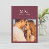 Minimal Chic | Monogramm Foto Save-the-Date-Karte Save The Date (Stehend Vorderseite)