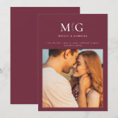 Minimal Chic | Monogramm Foto Save-the-Date-Karte Save The Date (Vorne/Hinten)