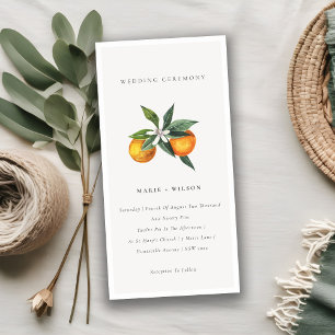 Minimal Chic Orange Boho Botanische Hochzeit Einla Dankeskarte