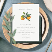 Minimal Chic Orange Boho Botanische Hochzeit Einla Dankeskarte