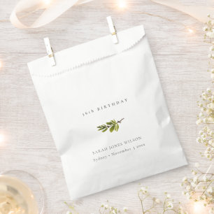 Minimal Chic Pine Branch Foliage jedes Alter Gebur Geschenktütchen