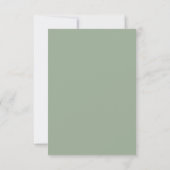 Minimal Chic Sage | Angaben zum Hochzeitgast Einladung (Rückseite)