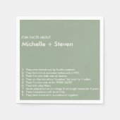 Minimal Chic Sage | FUN FACT WEDING Serviette (Vorderseite)