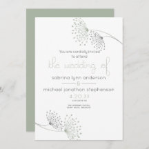 Minimal Chic Sage Green und Charcoal Blume