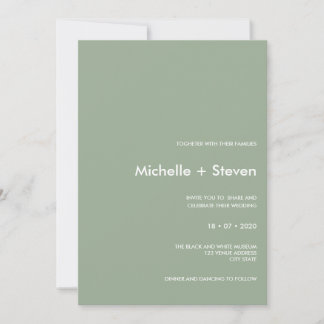 Minimal Chic Sage | Typografie Einladung