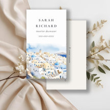 Minimal Chic Santorini Griechenland Wasserfarbe