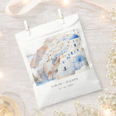Minimal Chic Santorini Griechenland Wasserfarbenho Geschenktütchen (Ausgeschnitten)