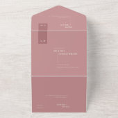 MINIMAL CHIC SCANDI DUSKY ROSE PINK BLUSH WEDD ALL IN ONE EINLADUNG (Außenbereich)