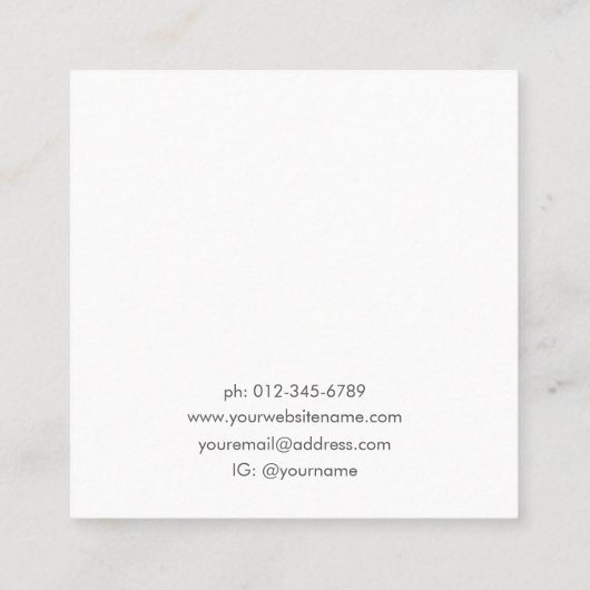 Minimal Chic Schmuck Earring Display Visitenkarte (Rückseite)