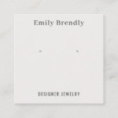 Minimal Chic Schmuck Earring Display Visitenkarte (Vorderseite)