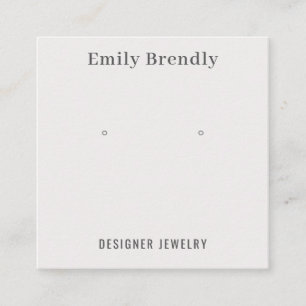 Minimal Chic Schmuck Earring Display Visitenkarte
