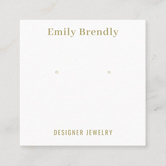 Minimal Chic Schmuck Earring Display Visitenkarte (Vorderseite)