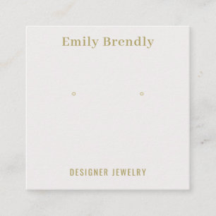 Minimal Chic Schmuck Earring Display Visitenkarte
