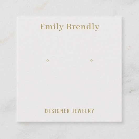 Minimal Chic Schmuck Earring Display Visitenkarte (Vorderseite)