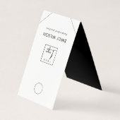 Minimal Chic Schwarz-weiß Hanging Necklace Display Visitenkarten (Vorderseite)