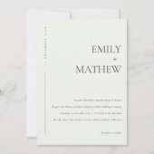 MINIMAL CHIC SCHWARZ-WEISS KRAFT TYPOGRAPHY WEDD EINLADUNG (Vorderseite)