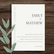 MINIMAL CHIC SCHWARZ-WEISS KRAFT TYPOGRAPHY WEDD