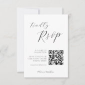 Minimal Chic Script Wedding Rsvp Karte (Vorderseite)
