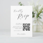 Minimal Chic Script Wedding Rsvp Karte (Stehend Vorderseite)