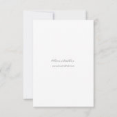 Minimal Chic Script Wedding Rsvp Karte (Rückseite)