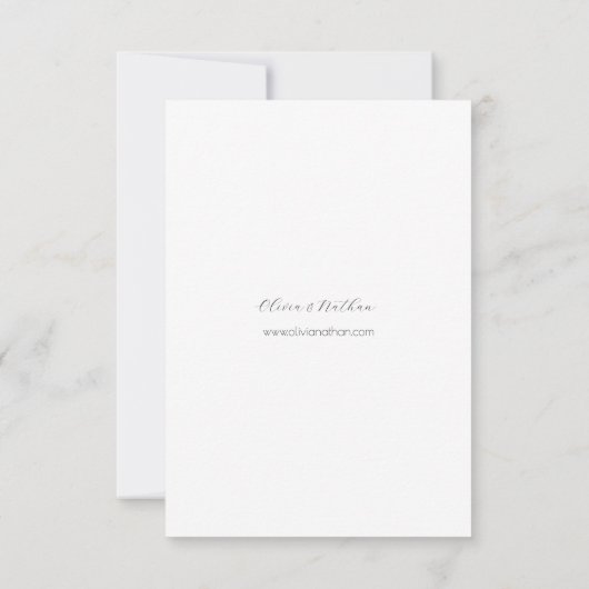 Minimal Chic Script Wedding Rsvp Karte (Rückseite)