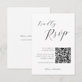 Minimal Chic Script Wedding Rsvp Karte