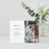Minimal Chic | Soft Foto Vielen Dank Postcard Postkarte (Stehend Vorderseite)