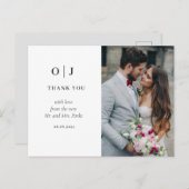 Minimal Chic | Soft Foto Vielen Dank Postcard Postkarte (Vorne/Hinten)