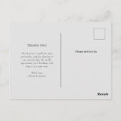 Minimal Chic | Soft Foto Vielen Dank Postcard Postkarte (Rückseite)